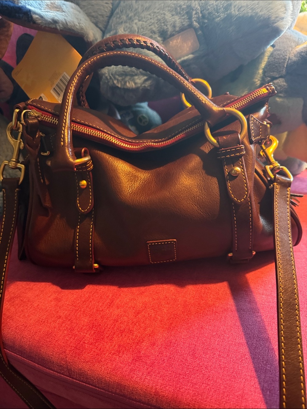 Dooney and Bourke Florentine Leather Satchel - Brown EUC